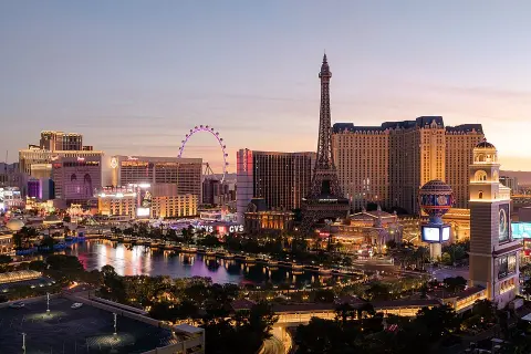 The Las Vegas Strip, south of the city